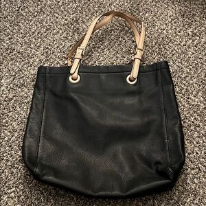 Michael by Michael Kors Black Leather Tote Bag